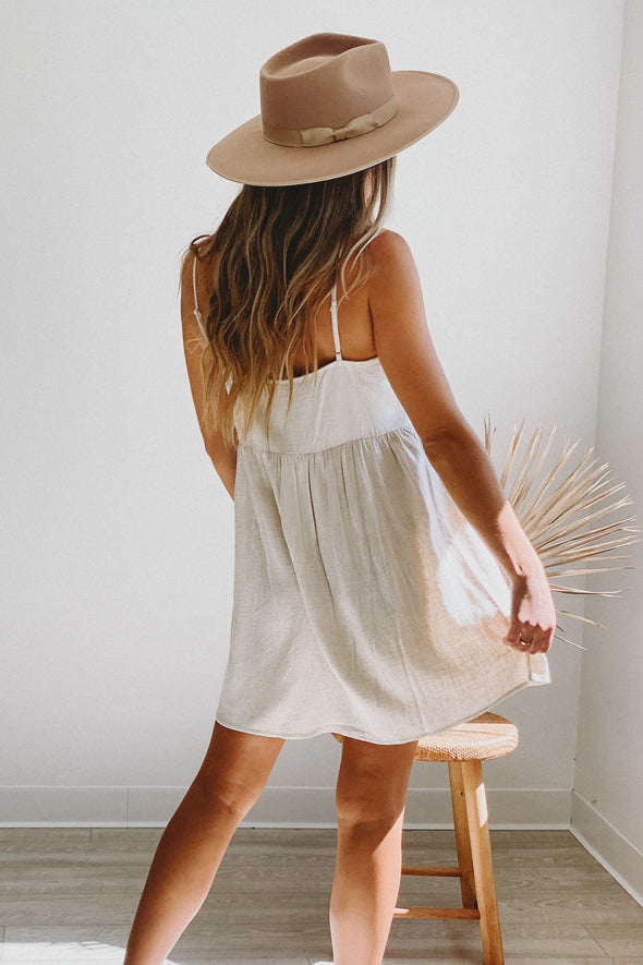 Palm Linen Dress