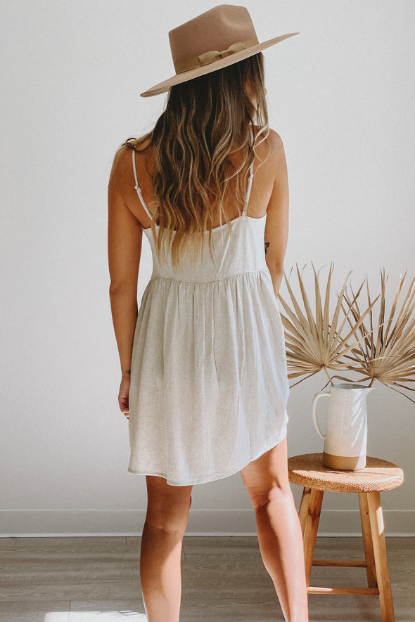 Palm Linen Dress