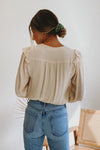 Matilda Cream Wrap Bodysuit