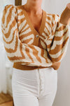 Joey Neutral Zebra Cardigan