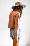 Gentle Fawn Ryder Dusty Rose Cropped Sweatshirt