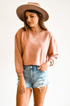 Gentle Fawn Ryder Dusty Rose Cropped Sweatshirt