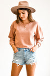 Gentle Fawn Ryder Dusty Rose Cropped Sweatshirt