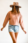 Gentle Fawn Ryder Dusty Rose Cropped Sweatshirt