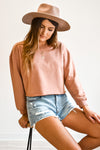 Gentle Fawn Ryder Dusty Rose Cropped Sweatshirt