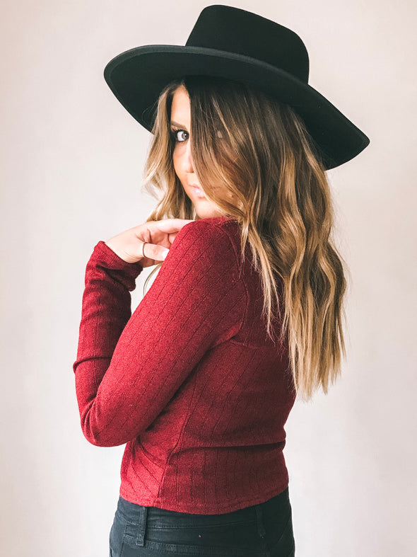 Cozy Up Twist Front Sweater