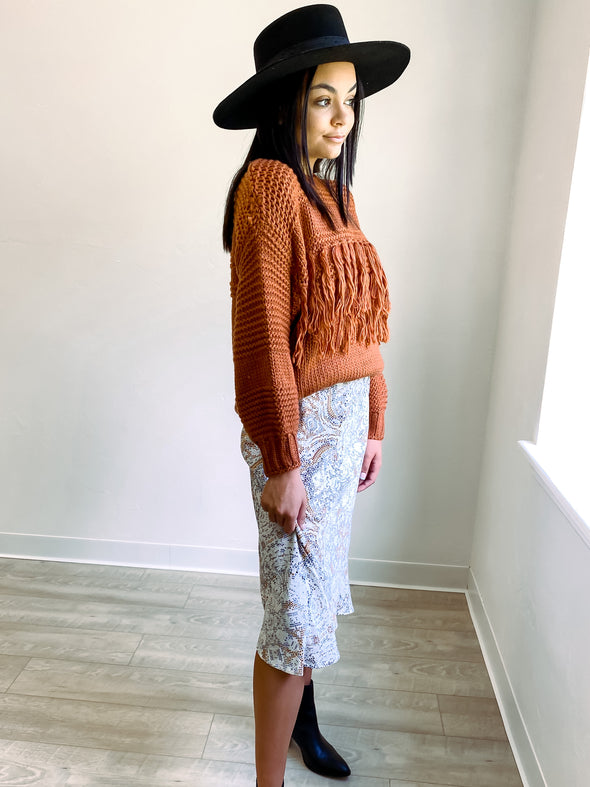 Desert Daze Chunky Fringe Sweater // MINKPINK