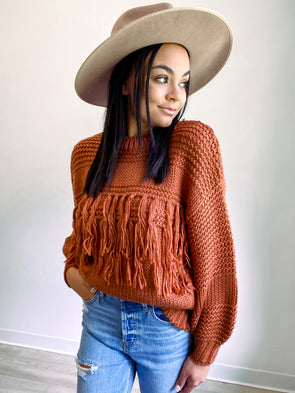 Desert Daze Chunky Fringe Sweater // MINKPINK