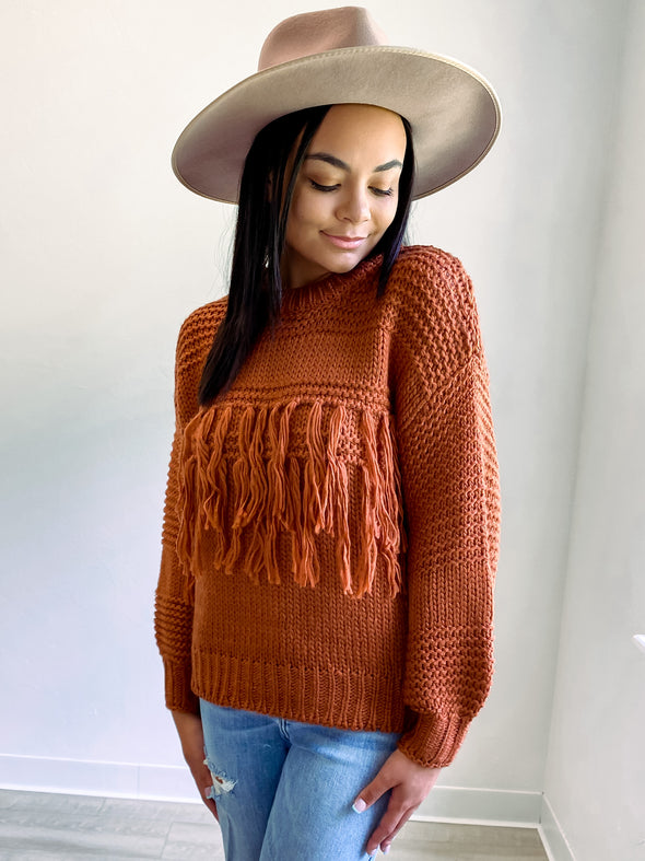 Desert Daze Chunky Fringe Sweater // MINKPINK