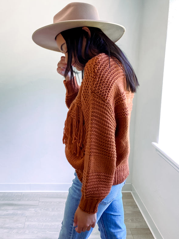 Desert Daze Chunky Fringe Sweater // MINKPINK