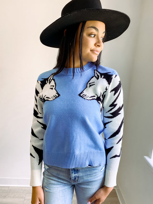 Wolf Pack Knit Sweater // MINKPINK