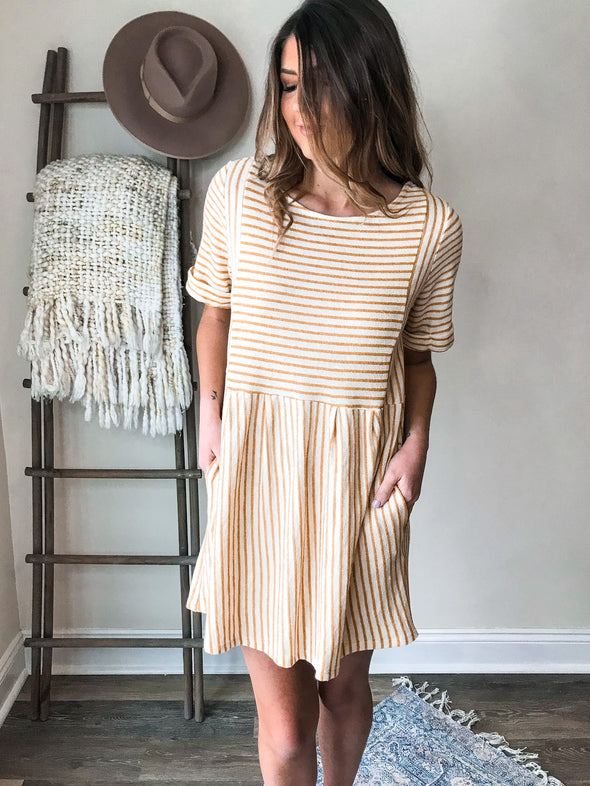 Sunnie Striped Shift Dress