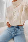 Thistle Cropped Turtleneck Sweater